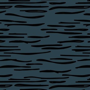 Abstract waves zebra stripes animal print or ocean wave sea life design autumn winter copper black blue night