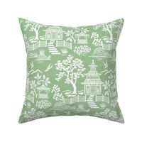 Chinoiserie Pagoda Green