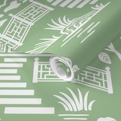 Chinoiserie Pagoda Green