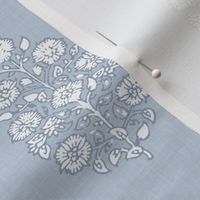 faded blue mughal kashmir fabric indian moroccan