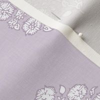 Lavender mughal violet flower lavender floral block print