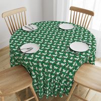 persian cat christmas fabric - cat christmas, christmas cat fabric, persian cat fabric - green