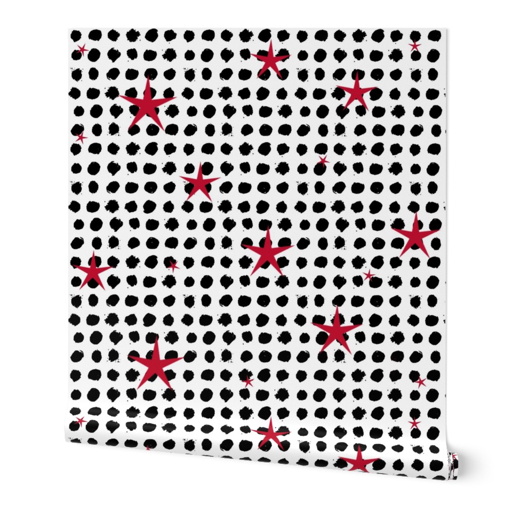 Black Dots and Red Stars 