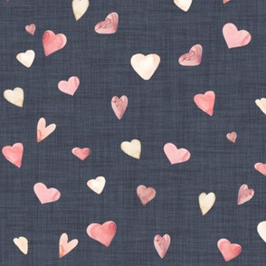 Ombre Watercolor Hearts // Trout Linen