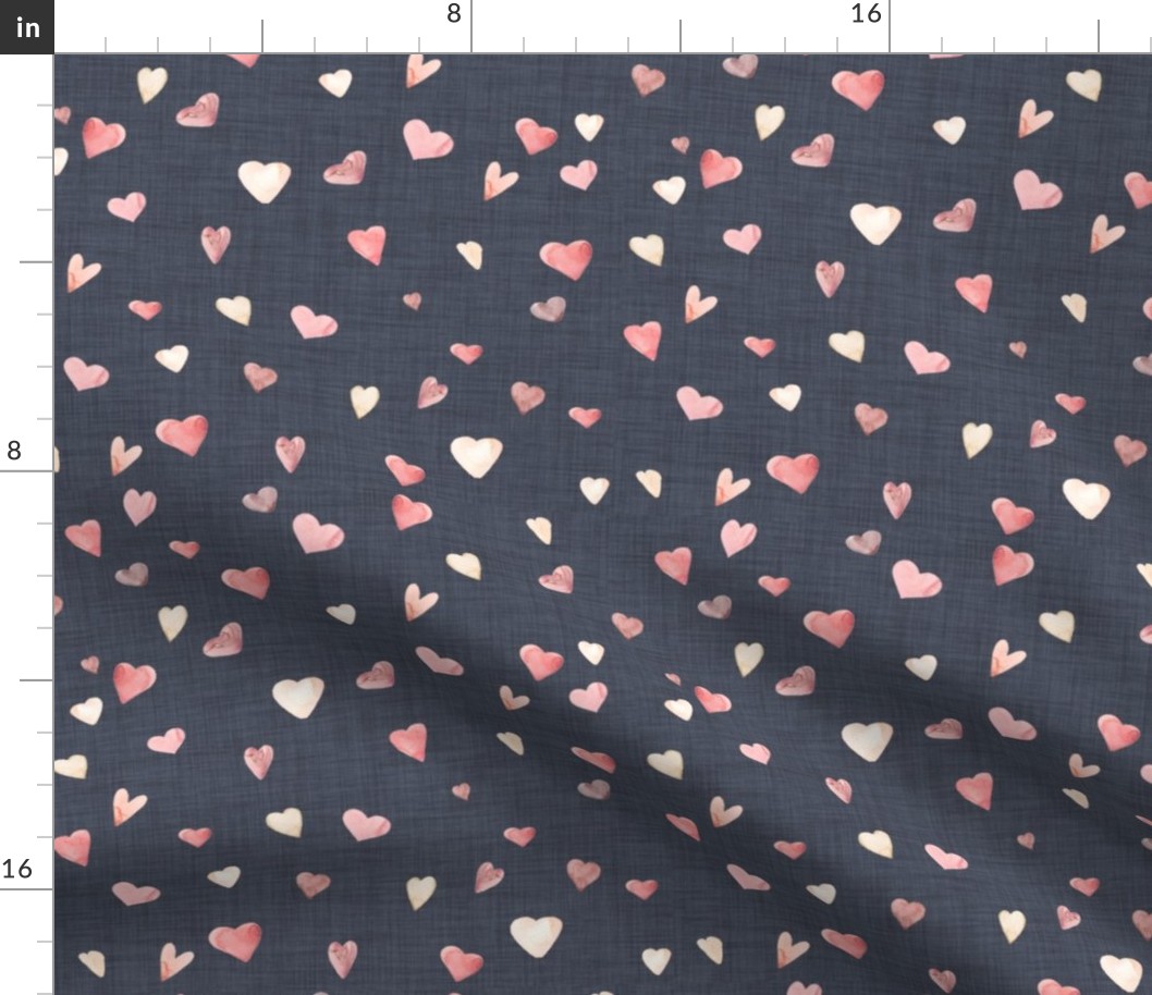 Ombre Watercolor Hearts // Trout Linen