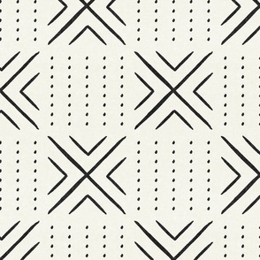 mud cloth tile - onyx on bone - mud cloth inspired home decor wallpaper - LAD19