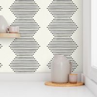 mud cloth - diamond - onyx on bone - mud cloth inspired home decor wallpaper - LAD19