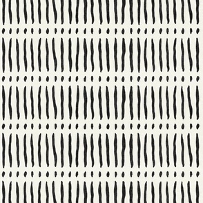 vertical dash mud cloth stripes - onyx on bone - mud cloth inspired home decor wallpaper - LAD19