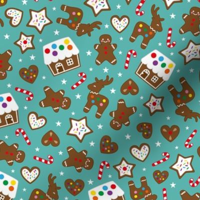 gingerbread fun teal