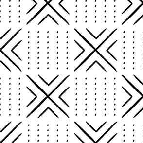 mud cloth tile - black and white - mud cloth inspired home decor wallpaper - LAD19