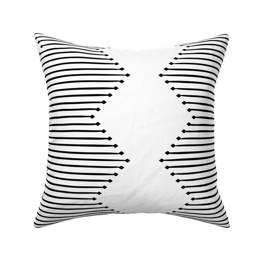 black and white mudcloth pillow