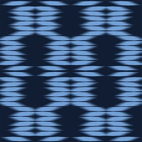  Indigo blue geometric hand drawn tie dye shibori pattern.