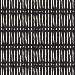 vertical dash mud cloth stripes - onyx - mud cloth inspired home decor wallpaper - LAD19