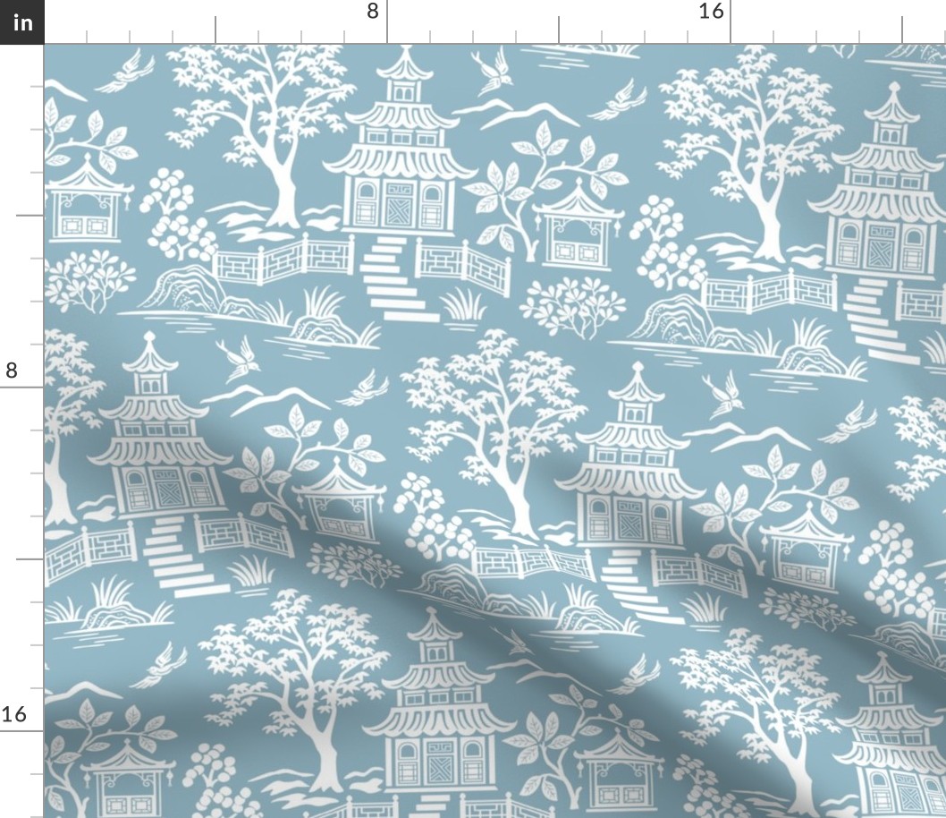 Chinoiserie Pagoda Light Blue