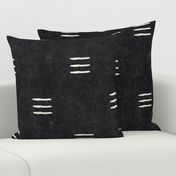 triple dash - mud cloth - onyx - mudcloth farmhouse tribal - LAD19