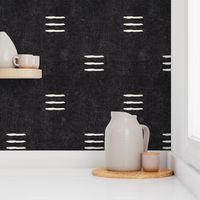 triple dash - mud cloth - onyx - mudcloth farmhouse tribal - LAD19