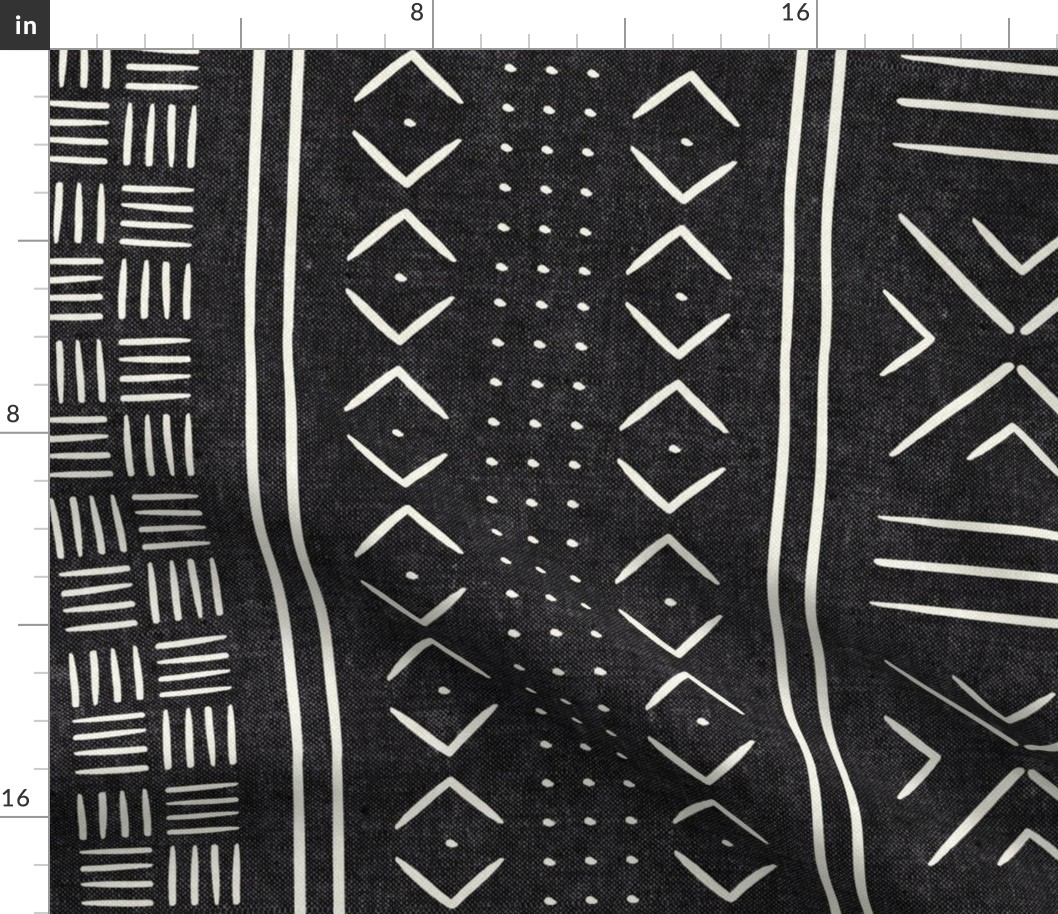 onyx mud cloth - dots - mudcloth tribal - LAD19