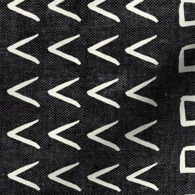 mud cloth - arrow & cross - onyx - mud cloth inspired home decor wallpaper - LAD19