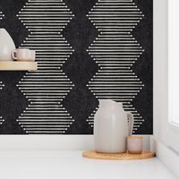 mud cloth - diamond - onyx - mud cloth inspired home decor wallpaper - LAD19