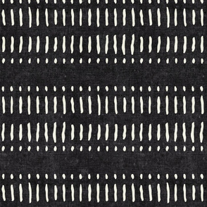 dash dot stripes on onyx - mudcloth inspired home decor wallpaper - LAD19