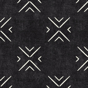 mud cloth tile simple - onyx - mud cloth inspired home decor wallpaper - LAD19