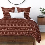 mud cloth stitch - rust - mudcloth tribal - LAD19