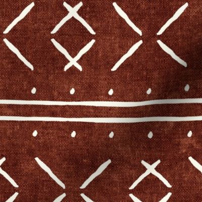 mud cloth stitch - rust - mudcloth tribal - LAD19