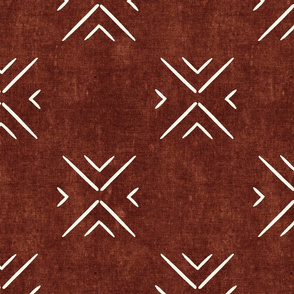 mud cloth tile simple - rust - mud cloth inspired home decor wallpaper - LAD19