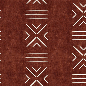 mud cloth tile stack - rust - mudcloth tribal - LAD19
