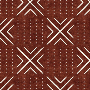 mud cloth tile - rust - mud cloth inspired home decor wallpaper - LAD19