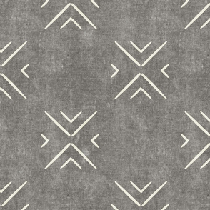 mud cloth tile simple - grey - mud cloth inspired home decor wallpaper - LAD19