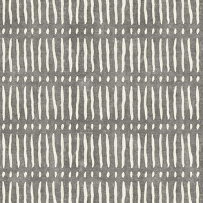 vertical dash mud cloth stripes - grey - mud cloth inspired home decor wallpaper - LAD19