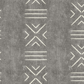mud cloth tile stack - grey - mudcloth tribal - LAD19