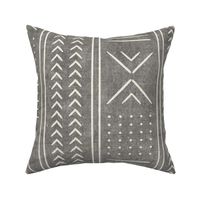 grey mud cloth - arrow cross dot - mudcloth home decor tribal - LAD19