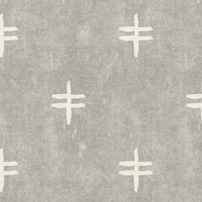 double cross - mud cloth - stone - mudcloth tribal - LAD19