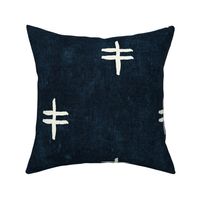 double cross - mud cloth - indigo - mudcloth tribal - LAD19