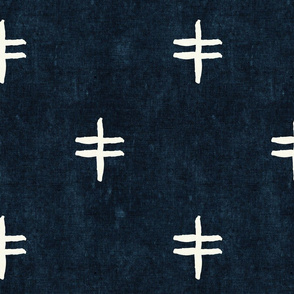 double cross - mud cloth - indigo - mudcloth tribal - LAD19