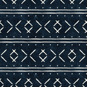 mud cloth stitch - indigo - mudcloth tribal - LAD19