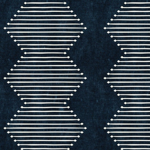 mud cloth - diamond - indigo - mud cloth inspired home decor wallpaper - LAD19