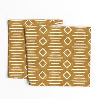 diamond fall - mud cloth - mustard - mudcloth farmhouse tribal - LAD19