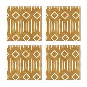 diamond fall - mud cloth - mustard - mudcloth farmhouse tribal - LAD19