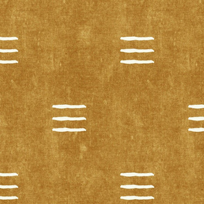 triple dash - mud cloth -  mustard - mudcloth farmhouse tribal - LAD19