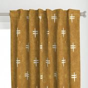 double cross - mud cloth - mustard - mudcloth tribal - LAD19