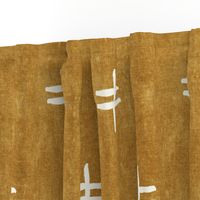 double cross - mud cloth - mustard - mudcloth tribal - LAD19