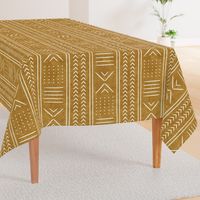 mustard mud cloth - arrow cross dot - mudcloth home decor tribal - LAD19