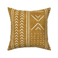 mustard mud cloth - arrow cross dot - mudcloth home decor tribal - LAD19