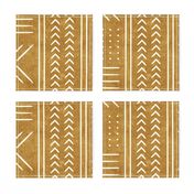 mustard mud cloth - arrow cross dot - mudcloth home decor tribal - LAD19