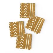 mustard mud cloth - arrow cross dot - mudcloth home decor tribal - LAD19