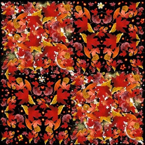 Kaleidoscope Fall Leaves Squared