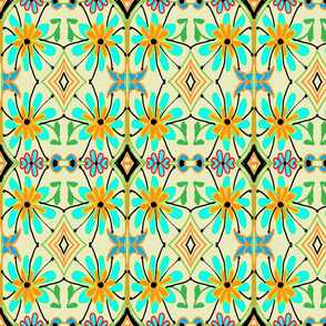 FLORAL GEOMETRIC LARGER SCALE